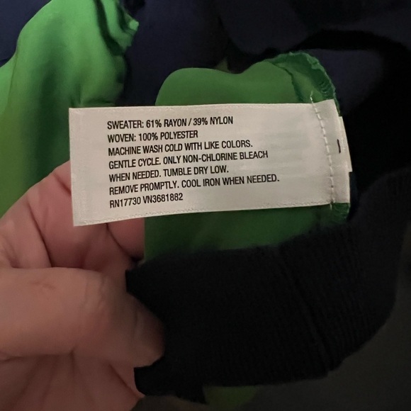 3.1 Phillip Lim For Target Navy Blue Green Colorblock Sweater Women's Si… - Picture 2 of 3